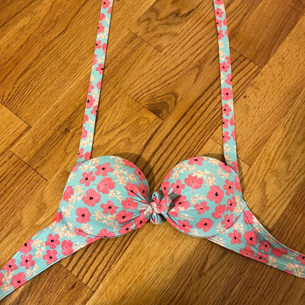 H&M push up swim bikini top floral
